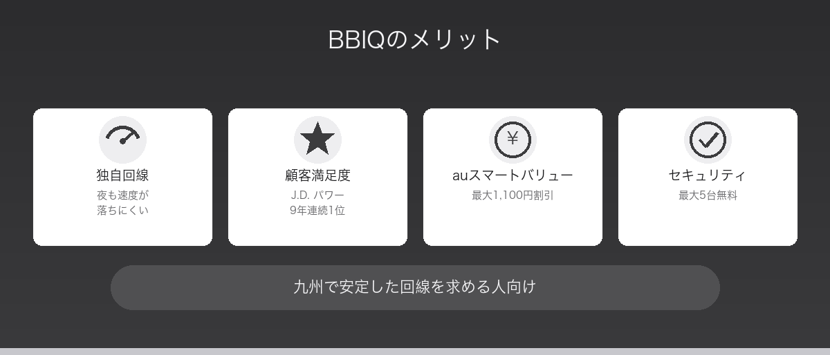 BBIQ（ビビック）のメリット