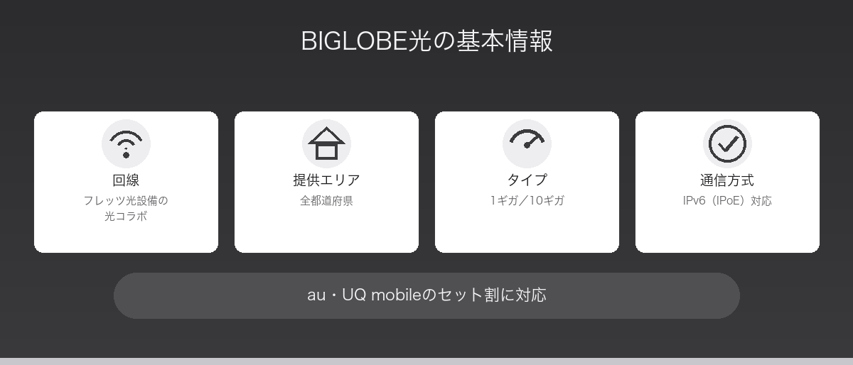 BIGLOBE光の基本情報とサービス概要