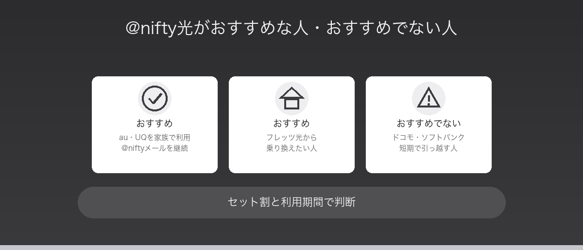 @nifty光がおすすめな人・おすすめでない人