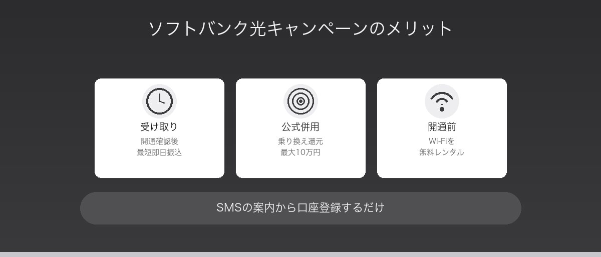 ソフトバンク光キャンペーンのメリット