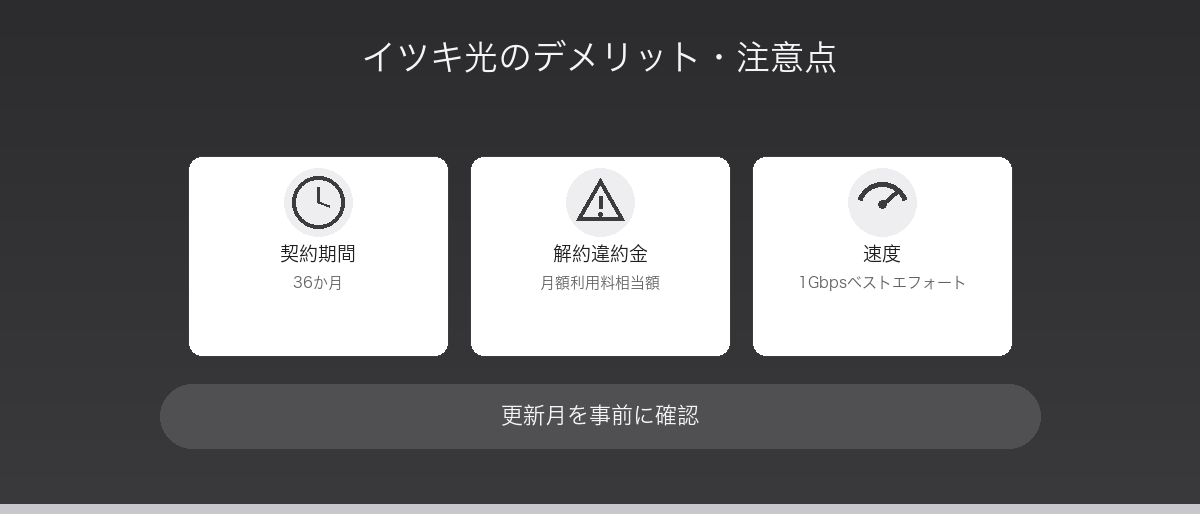 イツキ光のデメリット・注意点